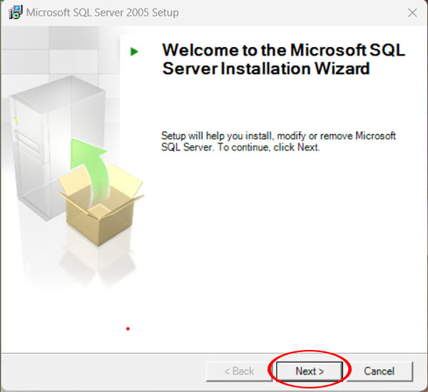 Quá trình cài SQL bắt đầu